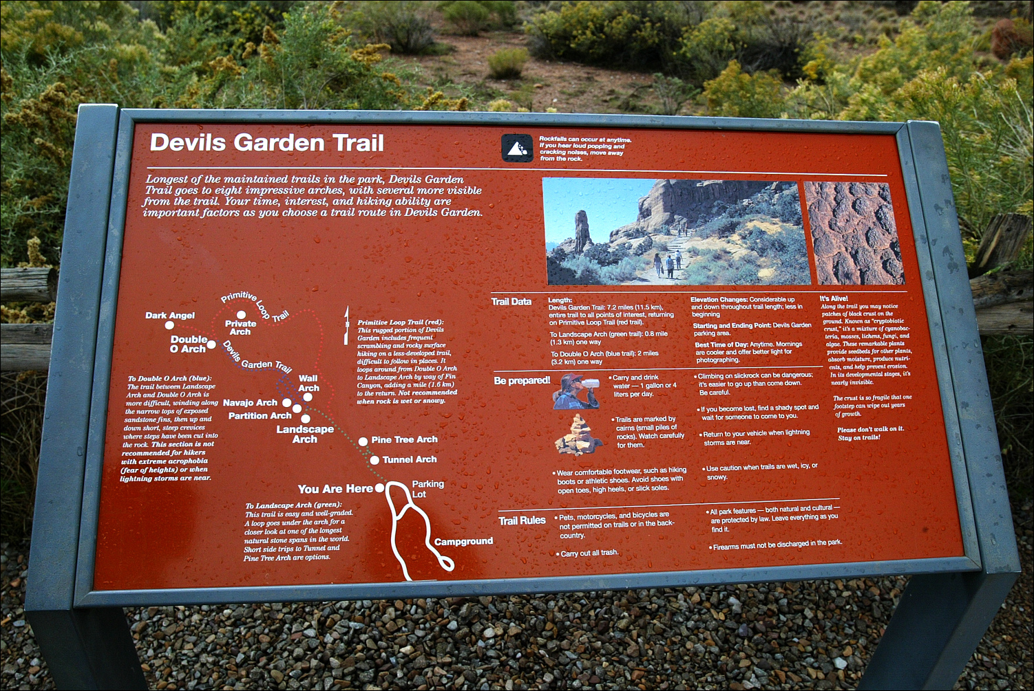 Devils Garden Trail map